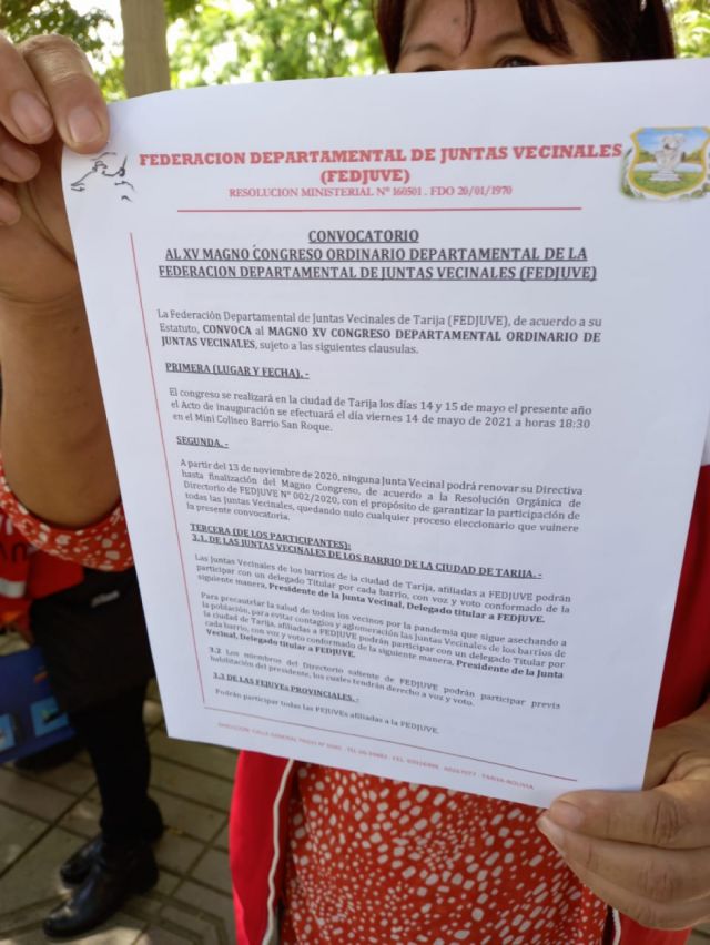 Fedjuve: Cuestionada directiva llama a elección en Tarija