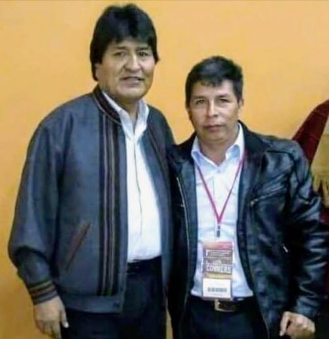Morales saluda y le desea éxito al candidato a la presidencia del Perú Pedro Castillo