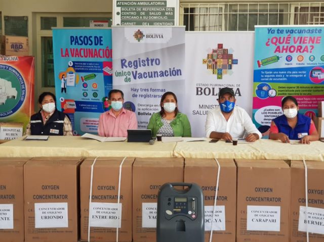 Covid: Entregan insumos  para afrontar la tercera ola en Tarija