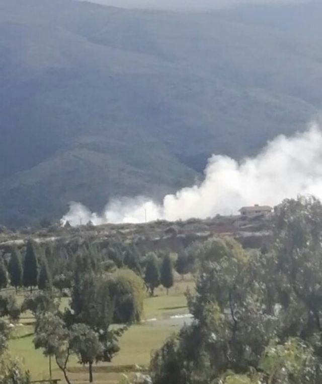 Reportan un incendio en la zona de Obrajes 