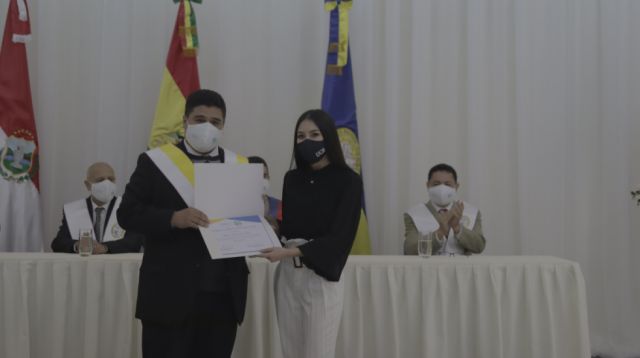 Acto académico en la Universidad Católica Boliviana Tarija