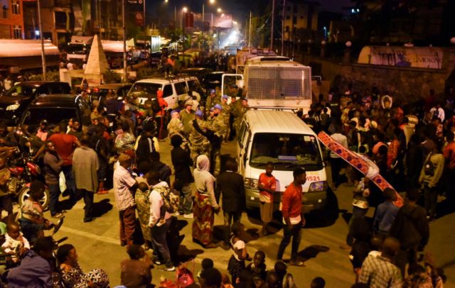 Evacuación en la ciudad de Goma, República Democrática del Congo, 22 de mayo de 2021.