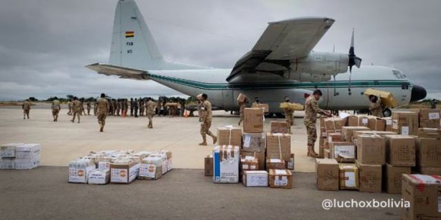 Bolivia recibe de Francia 345.000 inyectables para terapia intensiva 