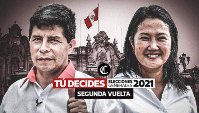 Resultados ONPE al 100% de actas contabilizadas: Pedro Castillo 50.125% y Keiko Fujimori 49.875%