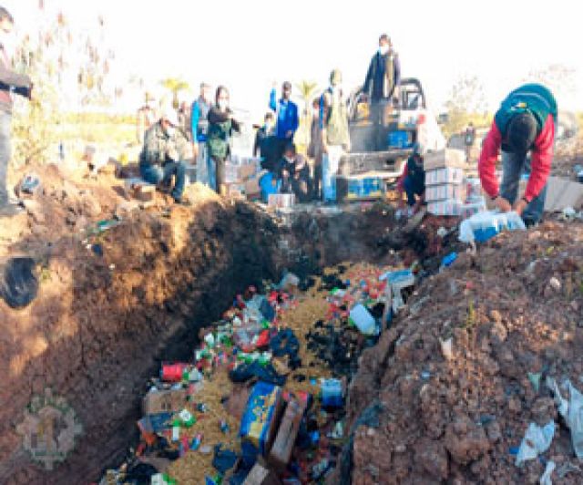 Senasag destruyó 8,5 toneladas de productos de contrabando comisados en Tarija
