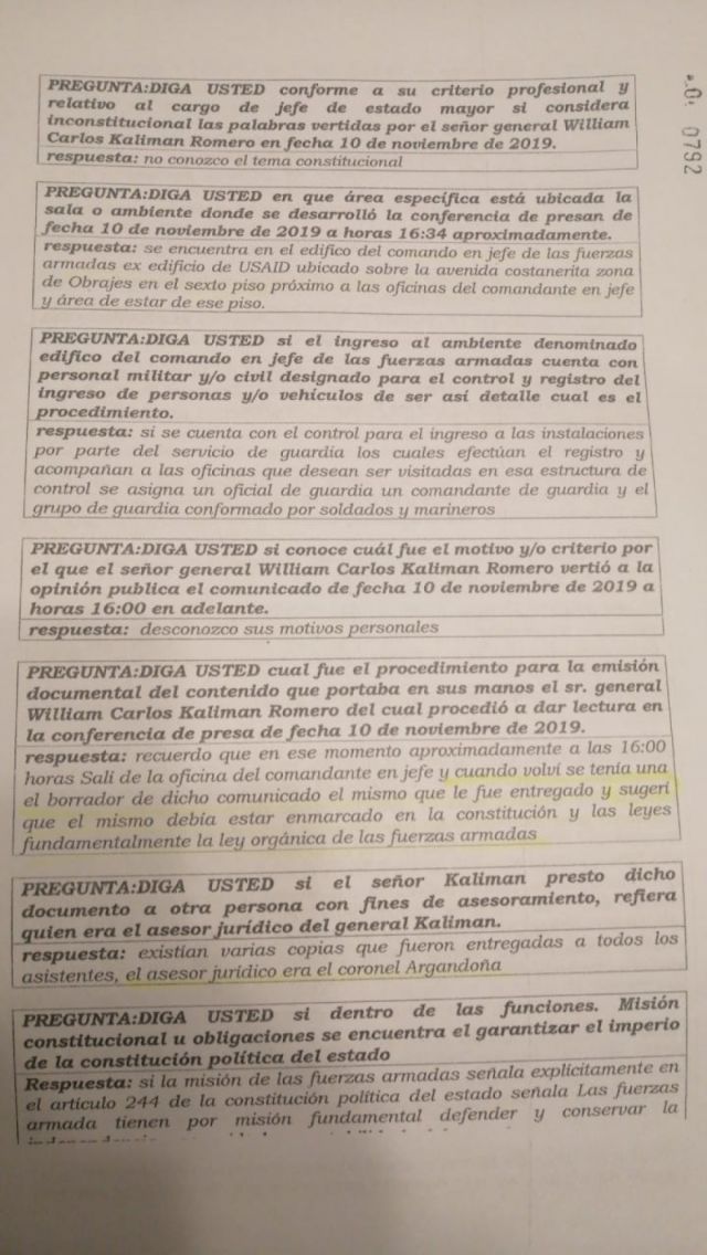 Exjefe de Estado Mayor apunta a Kaliman la responsabilidad de haber ‘sugerido’ la renuncia de Evo