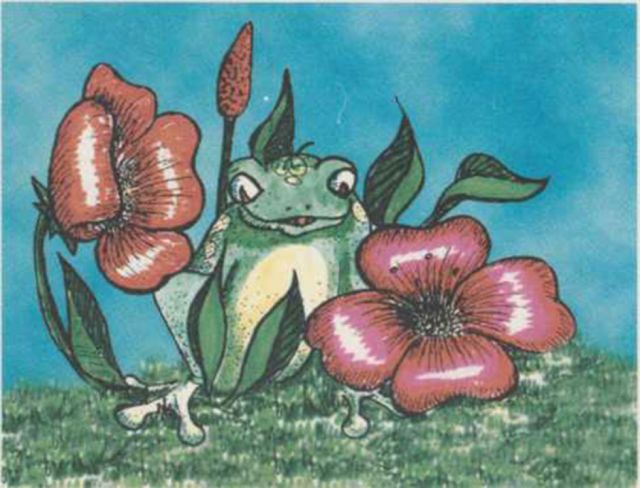 Renacuajo en flores