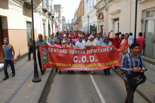 COD convoca a marcha por despidos laborales en Tarija