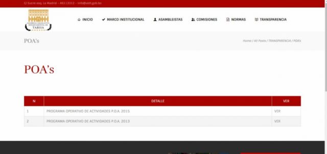 Apenas hay dos POA publicados en su lugar de 