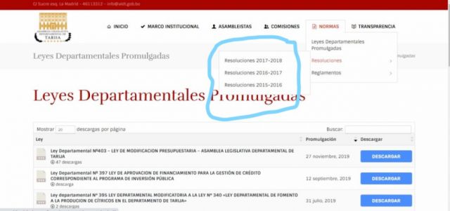 Las resoluciones son antiguas
