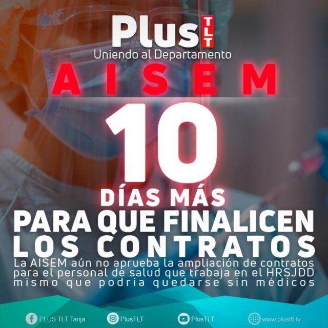 En 10 días fenecen los contratos AISEM del personal médico que atiende la UTI Covid de Tarija