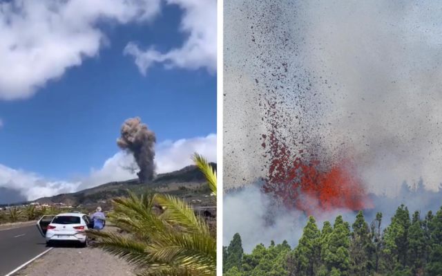 Entra en erupción el volcán en la isla española La Palma (Video)