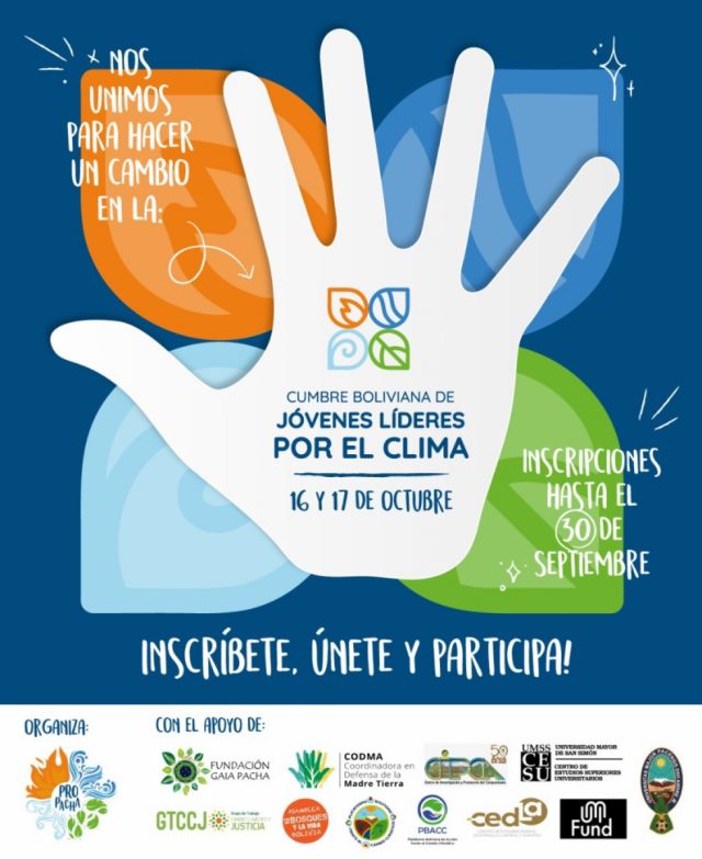 Hoy concluye la Cumbre Boliviana de Jóvenes Líderes por el Clima