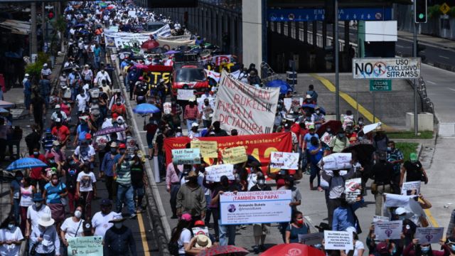 Protestas en El Salvador contra Nayib Bukele