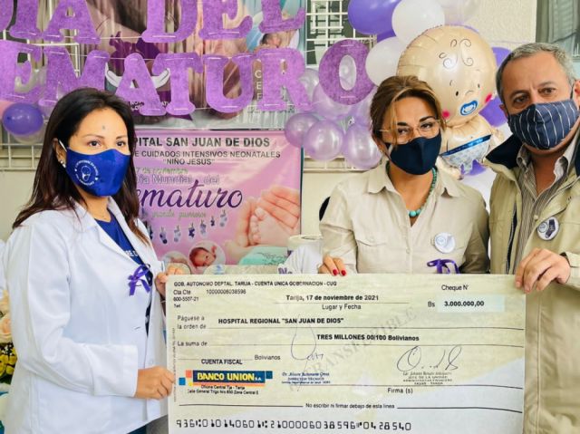 Gobernación de Tarija pagó 3 MM de bolivianos al Hospital por deuda del Susat