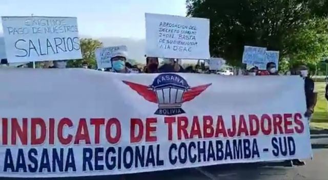 Trabajadores de AASANA reanudan protestas