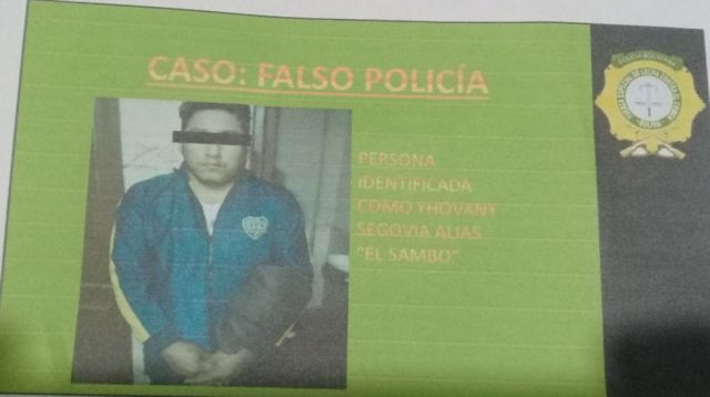 FELCC capturó a “El Sambo”, el falso policía extorsionador 