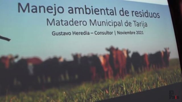 Presentan proyecto de PTAR para el matadero de Tarija 
