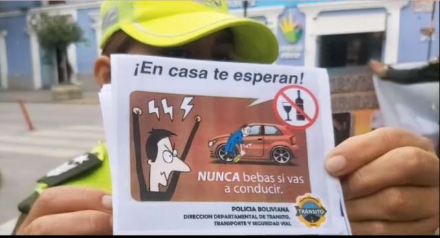 Tránsito busca reducir accidentes de Fin de Año en Tarija