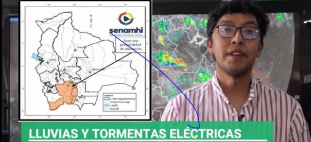 Alerta naranja por lluvias y tormentas eléctricas en Tarija, Potosí y Chuquisaca para este 25 de diciembre