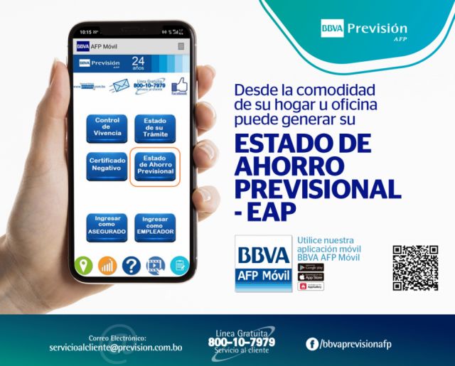 Obtenga el Estado de Ahorro Previsional de BBVA Previsión desde la comodidad de su hogar