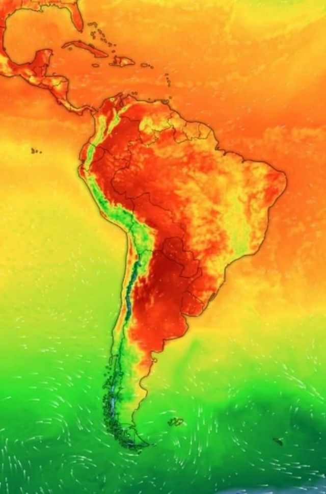 Una ola de calor extrema golpeará Sudamérica a finales de esta semana