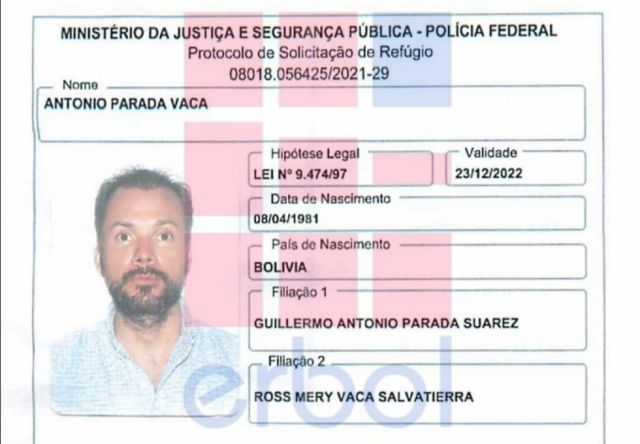 Antonio Parada tiene refugio político provisorio en Brasil y su abogado ve ‘inviable’ la extradición
