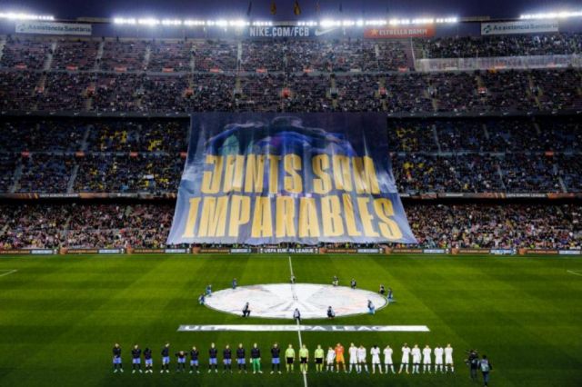 Ambiente de Champions League en el Camp Nou 