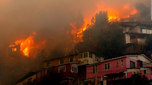 Incendio forestal en Chile quema 310 hectáreas