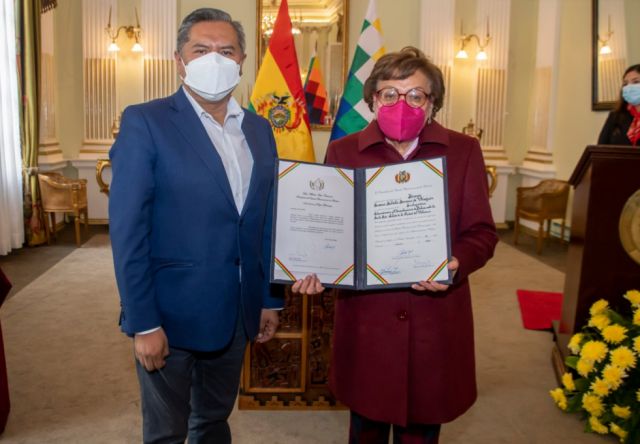 Teresa Subieta es la nueva embajadora de Bolivia ante la Santa Sede