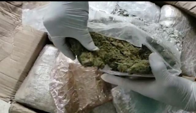 Aprehenden a 3 personas con más de 9 Kg de marihuana
