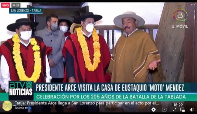 Arce rinde homenaje a Tarija en San Lorenzo