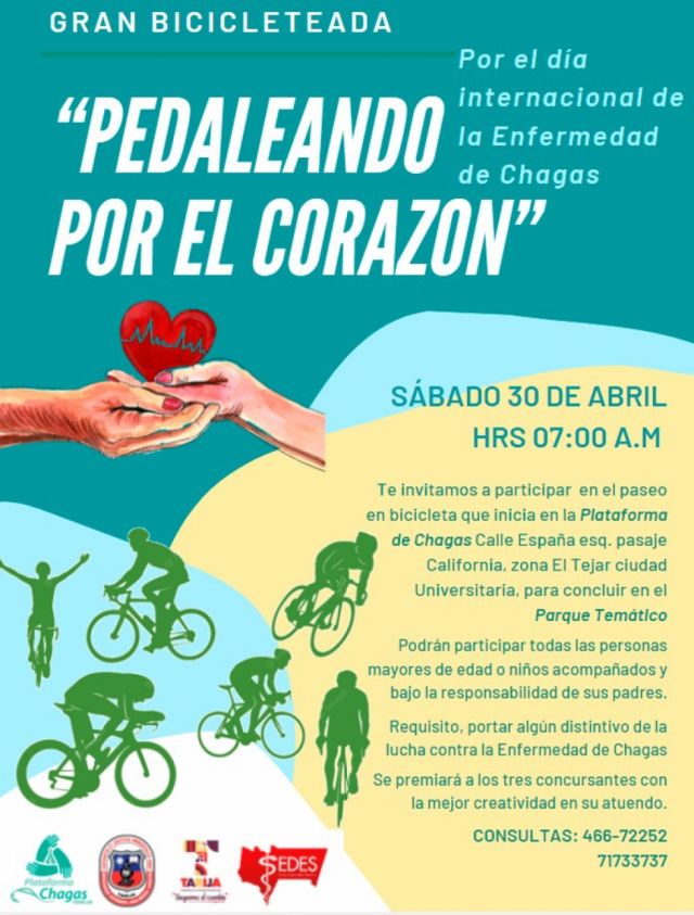"Pedaleando con el corazón", una actividad que busca visibilizar sobre la enfermedad del Chagas en Tarija