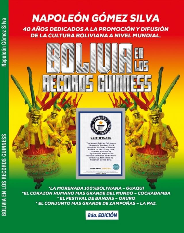 Napoleón Gómez presenta la 2da edición de "Bolivia en los récords Guinness"