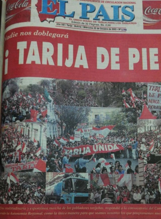 Una de las portadas de apoyo a la descentralización