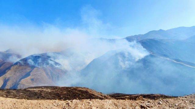 Terrenos rocosos y empinados impiden a voluntarios sofocar incendio en Marañuelos-Padcaya 