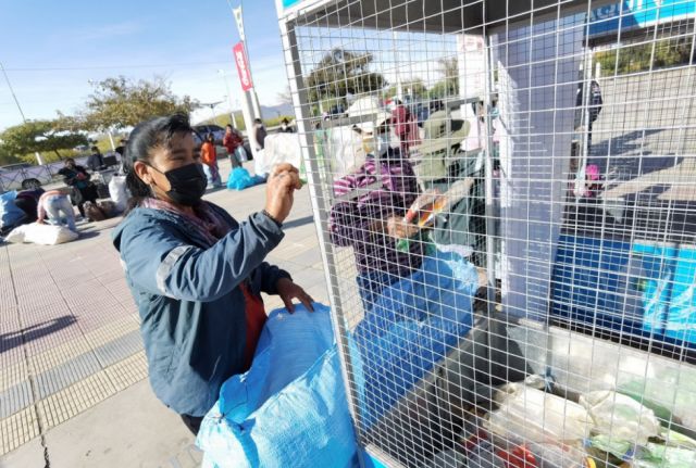 Las primeras botellas recicladas.