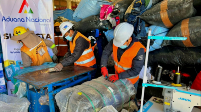 Aduana comisó un valor de Bs 15 MM en ropa nueva