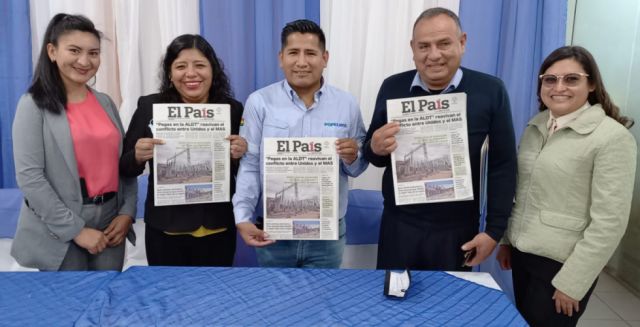 El País de Tarija consolida la compra de 150 toneladas de papel ecológico 