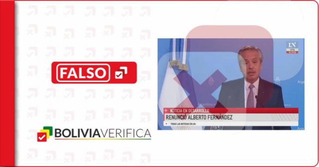 Circula video sobre la renuncia de Alberto Fernández en Argentina, es falso 