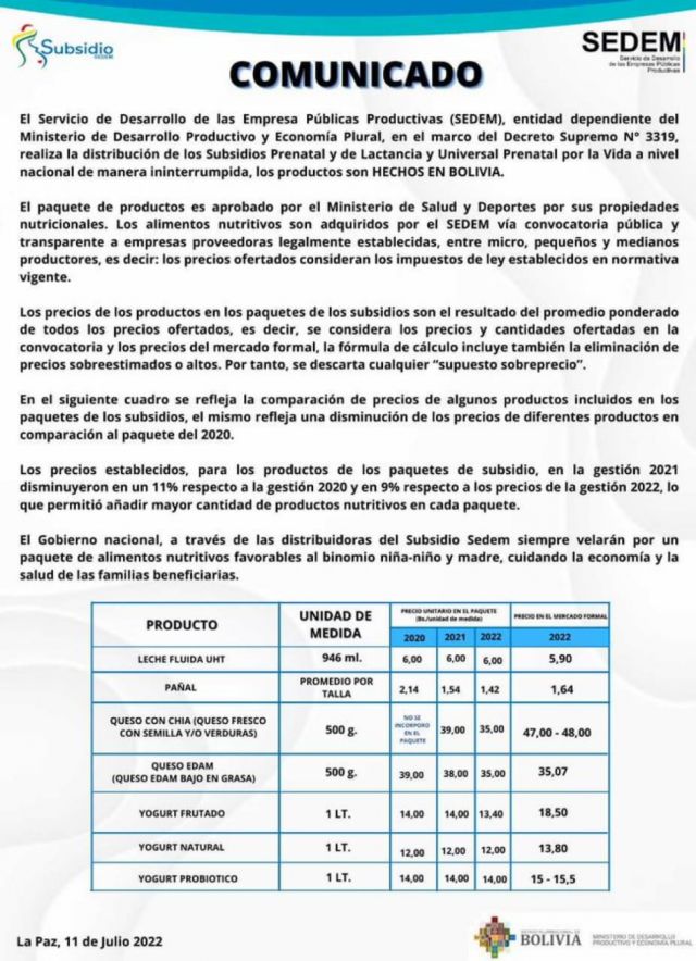 Comunicado de Sedem