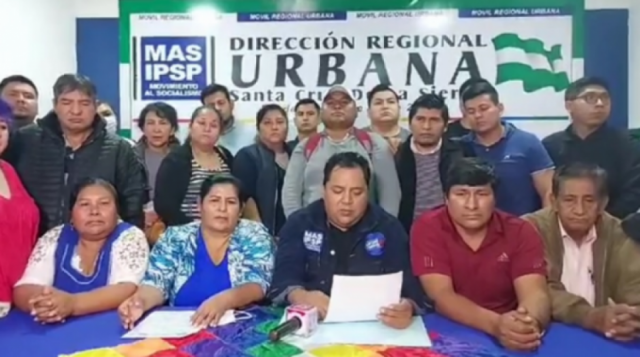 Regional Urbana del MAS amenaza con revocatorio para Camacho si se realiza el paro cívico