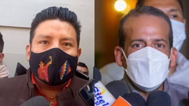 Santos Quispe llama "cobarde" a Camacho