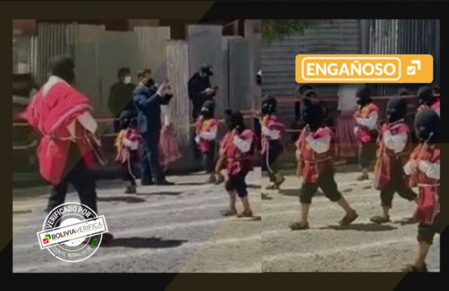 Niños desfilaron encapuchados pero no gritaron “¡ahora sí, guerra civil!”