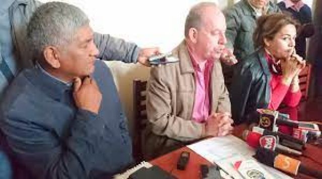Luis Pedraza, Mauricio Lea Plaza y Lourdes Vaca