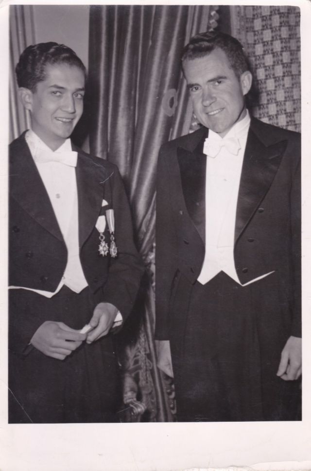 Con Richard Nixon en Bolivia en 1958