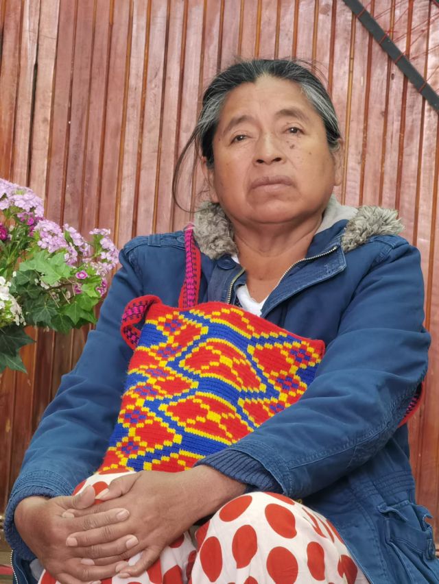 Marina Sánchez, tejedora Weenhayek.