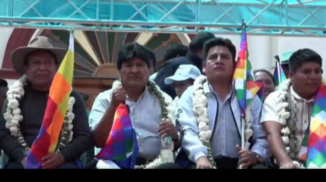 En medio de pugnas, Choquehuanca y Morales aparecen juntos y hablan de "unidad"