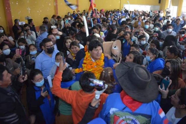 Evo Morales en una de sus visitas a Tarija