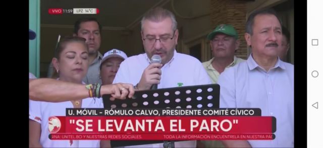 “Hacemos un cuarto intermedio”: Calvo anuncia que se levanta el paro en Santa Cruz
